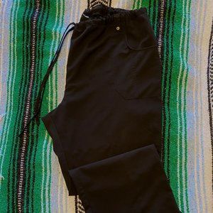 Dickies Cargo Straight Leg Black Scrub Pants; 2x Petite